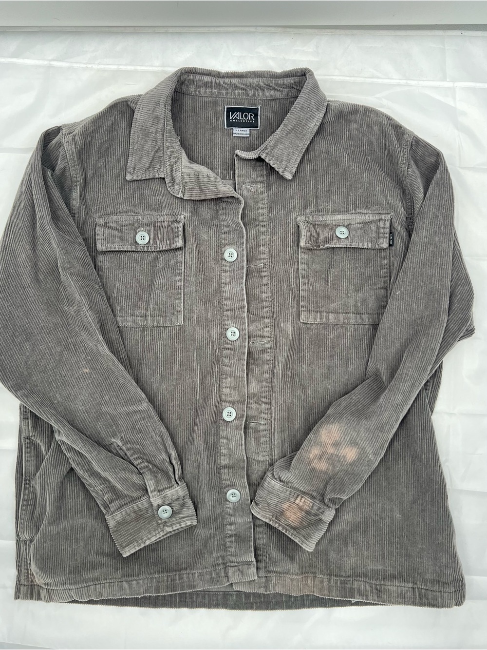 159 Valor Collective button front Corduroy Chore Shacket size XL